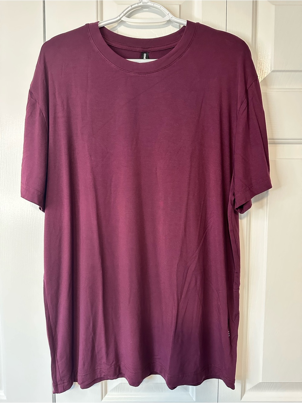 Comfrt Cloud Lounge Tee size large Plum & Gray colored